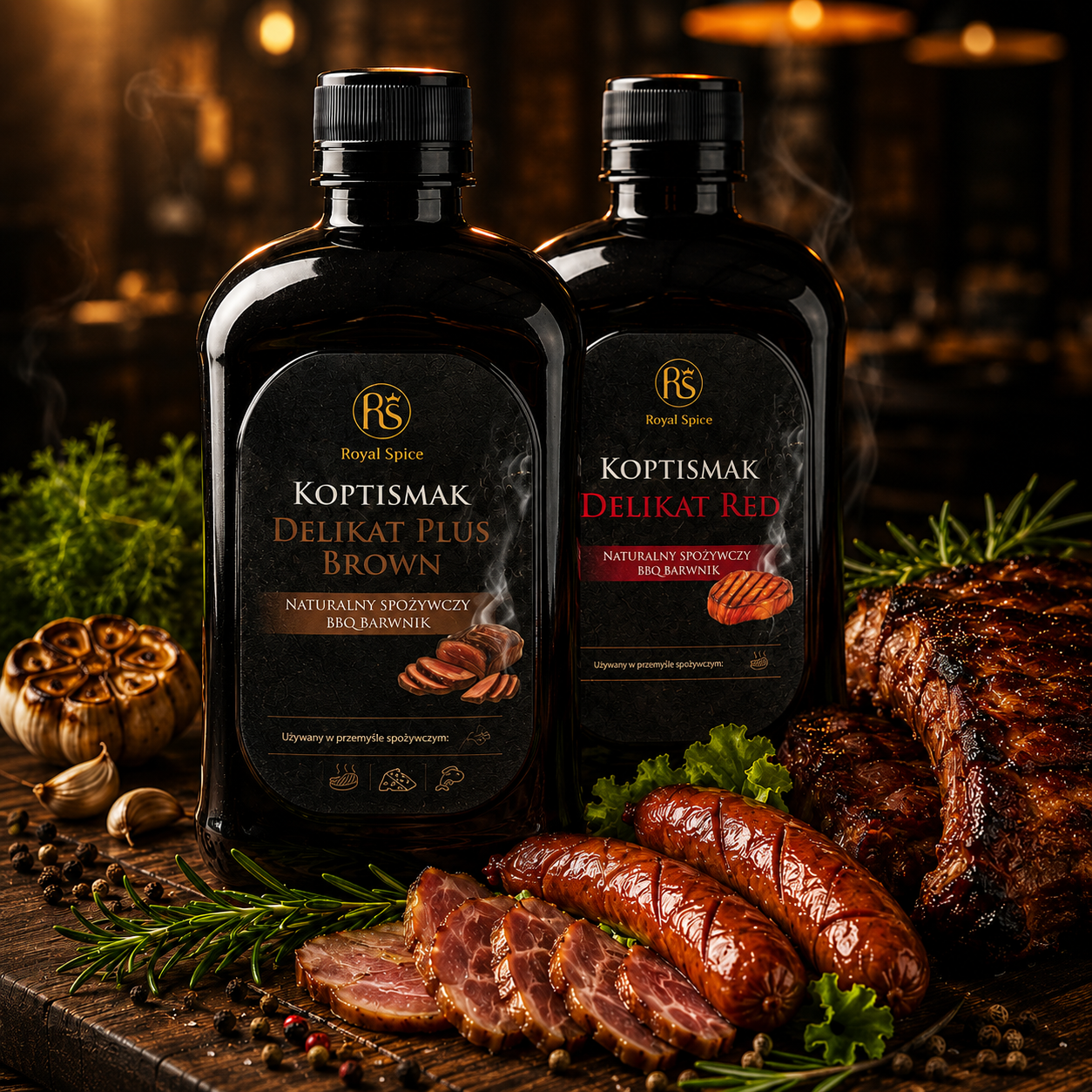 Koptismak "Delikat Plus Brown" Barwnik wędzarniczy, 0,5 L